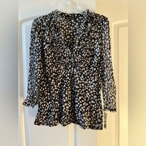 New INC black and white top